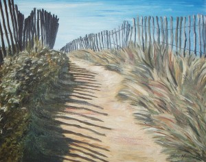 Pathway to the beach by Marie Morrow