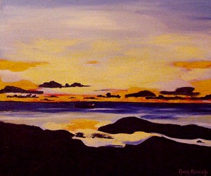 Skerries at dusk